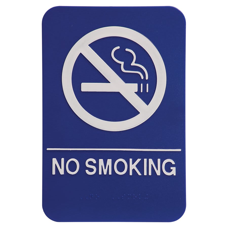 6X9 BLU/WHT NO SMOKING