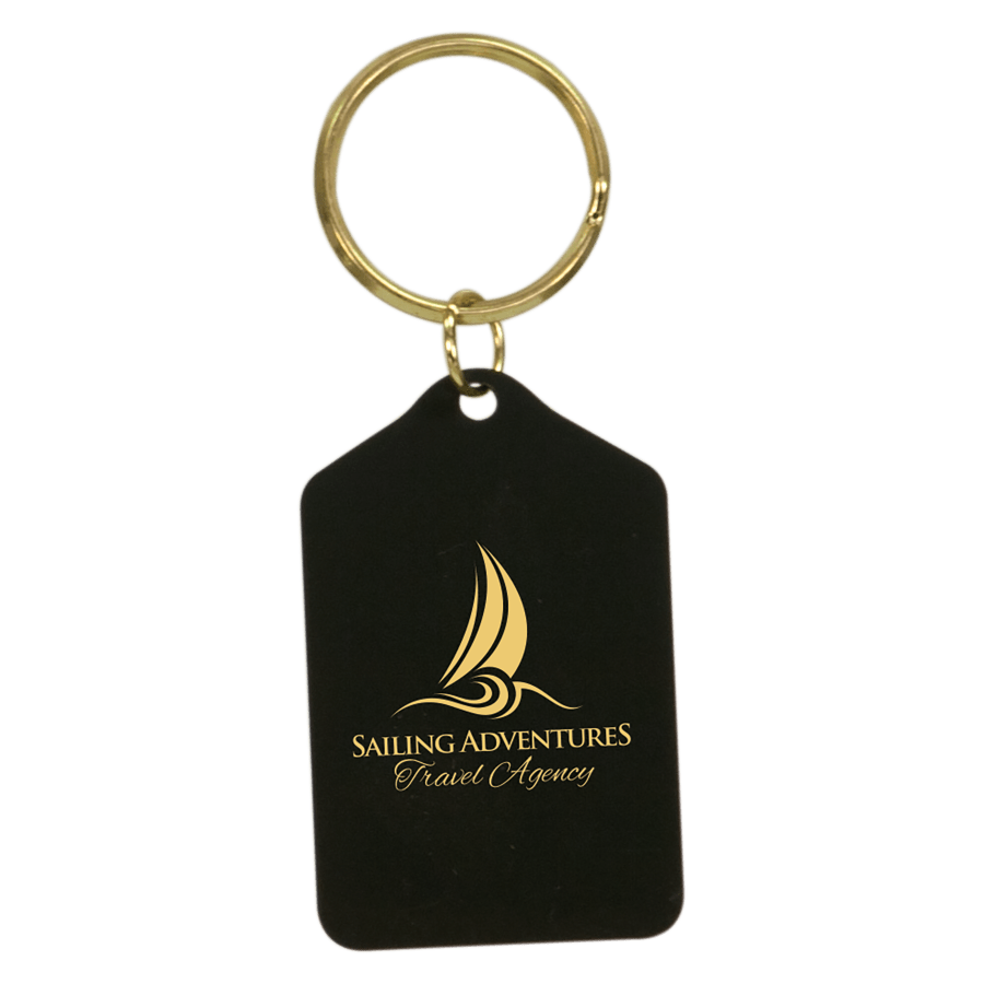 BLK TABLET BRS KEY RING