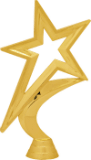6.5″GLD STAR FIGURE