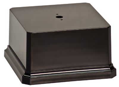 3.75X3.75 BLK PLAS SQ BAS
