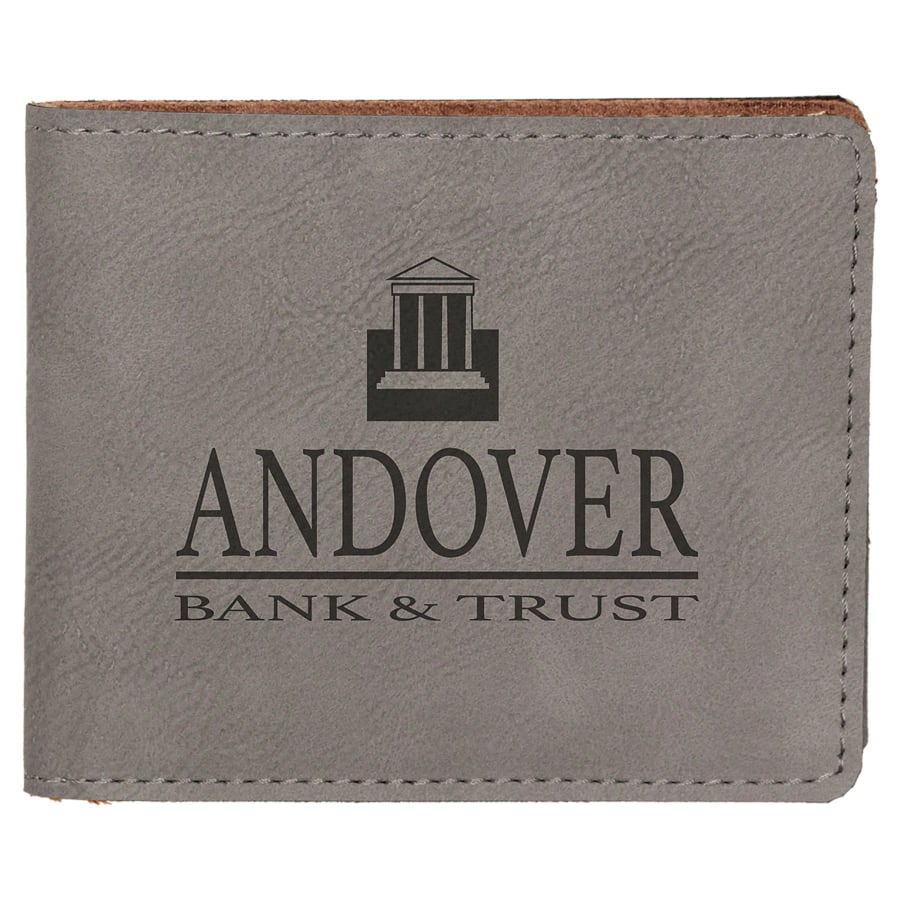 4.5X3.5 GRAY BIFLD WALLET