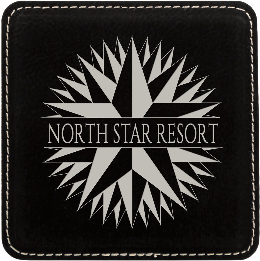 4X4 BLK/SLV LTHR COASTER