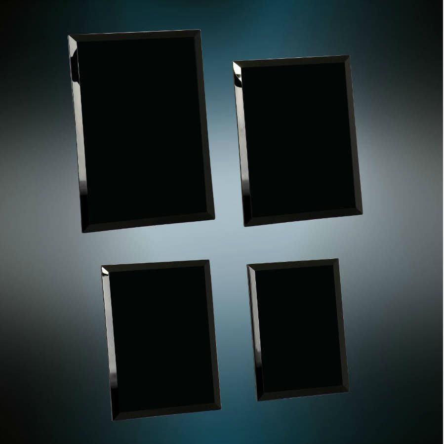 BLK MIRROR GLASS SMPL SET