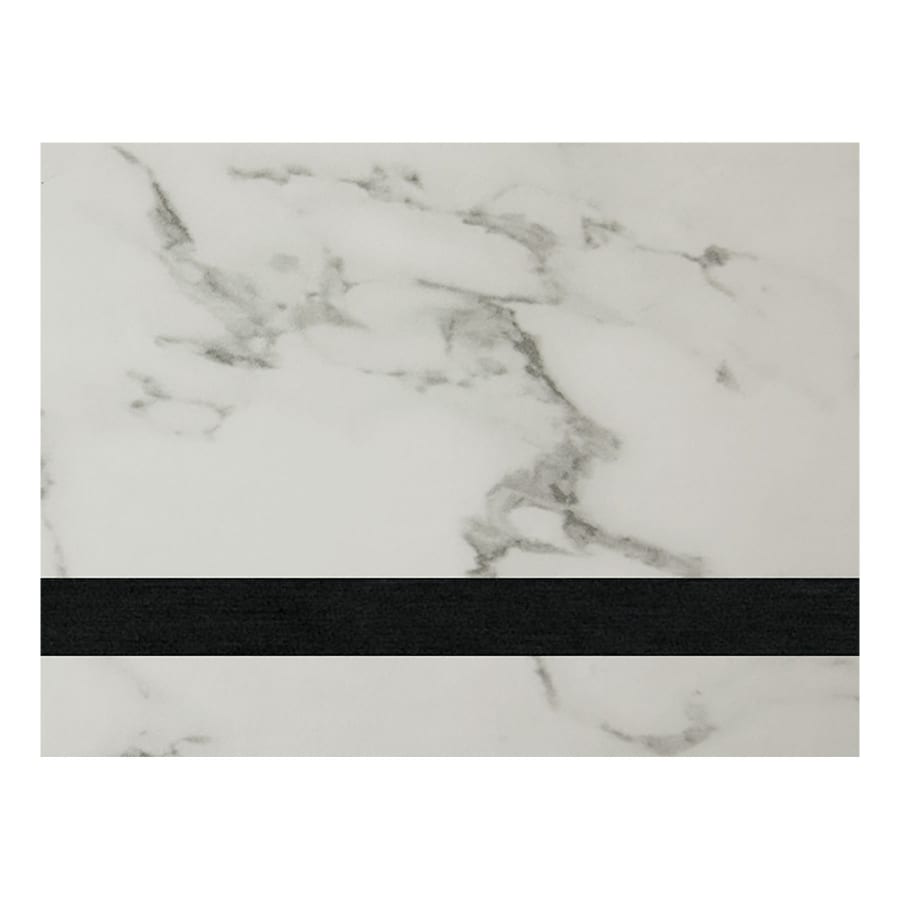 12X18 WHT MRBL LTHR W/ADH