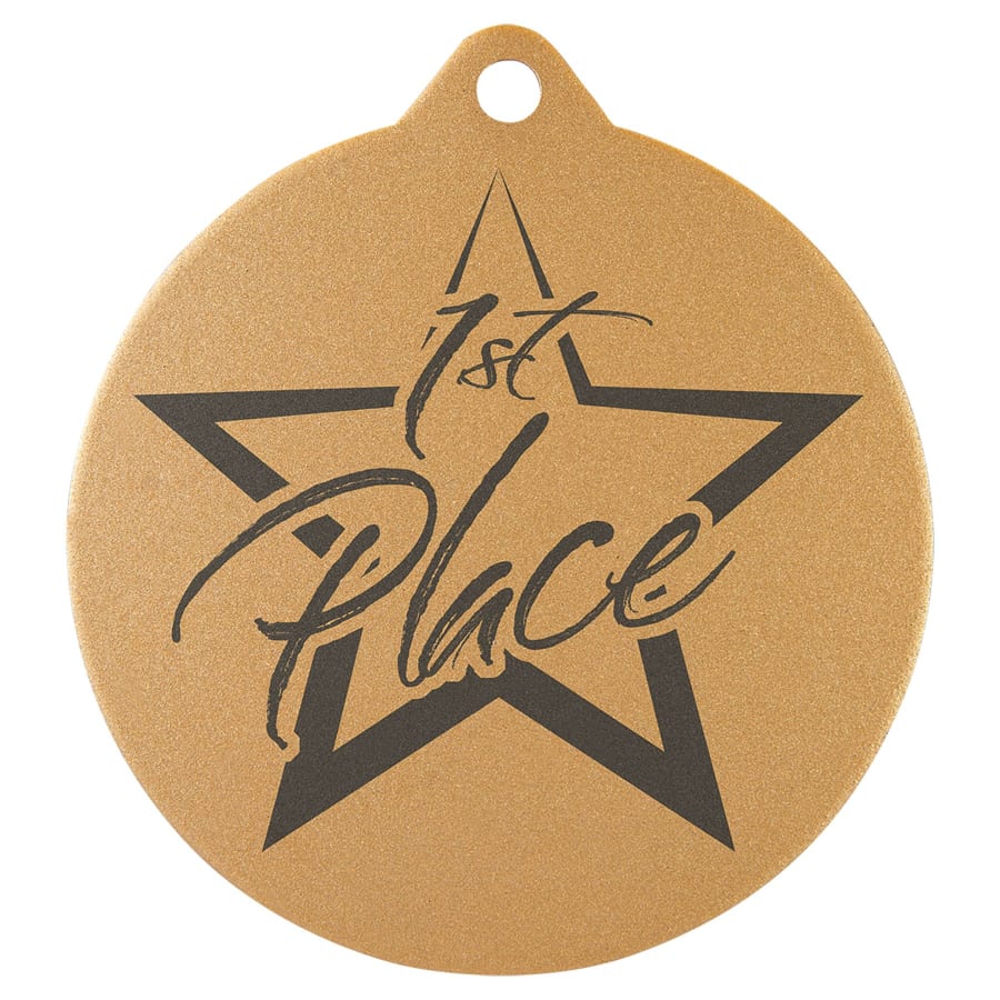 2″ GOLD LASERABLE MEDAL