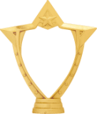 GLD 6.25″ MEDAL HOLDR FIG