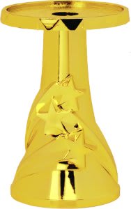 GLD 3″RND 3D STAR PEDESTL