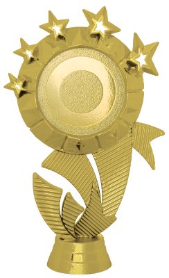 GLD 6″ STAR/RBBN 2″ HLDR