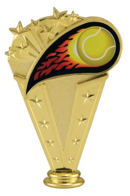 GLD 6″ FLAME TENNIS FIG