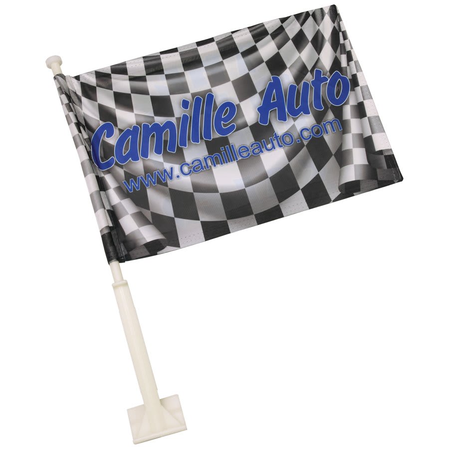 12X8″CAR FLAG W/POLE