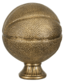 RESIN 5.5″ANTQ GLD BSKTBL