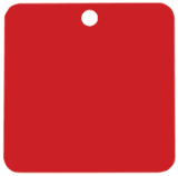2″X 2″ SQR RED IND.TAG