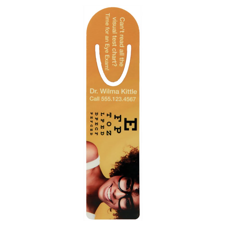 1.25X5 WHT ALUM BOOK MARK