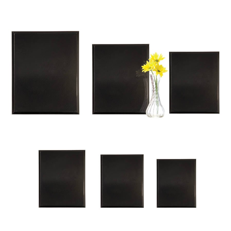 GLS BLK PLQ W/PIN SMPLSET