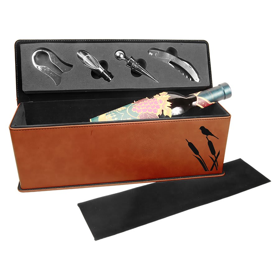 RAWHIDE SNGL WINE BX W/TL