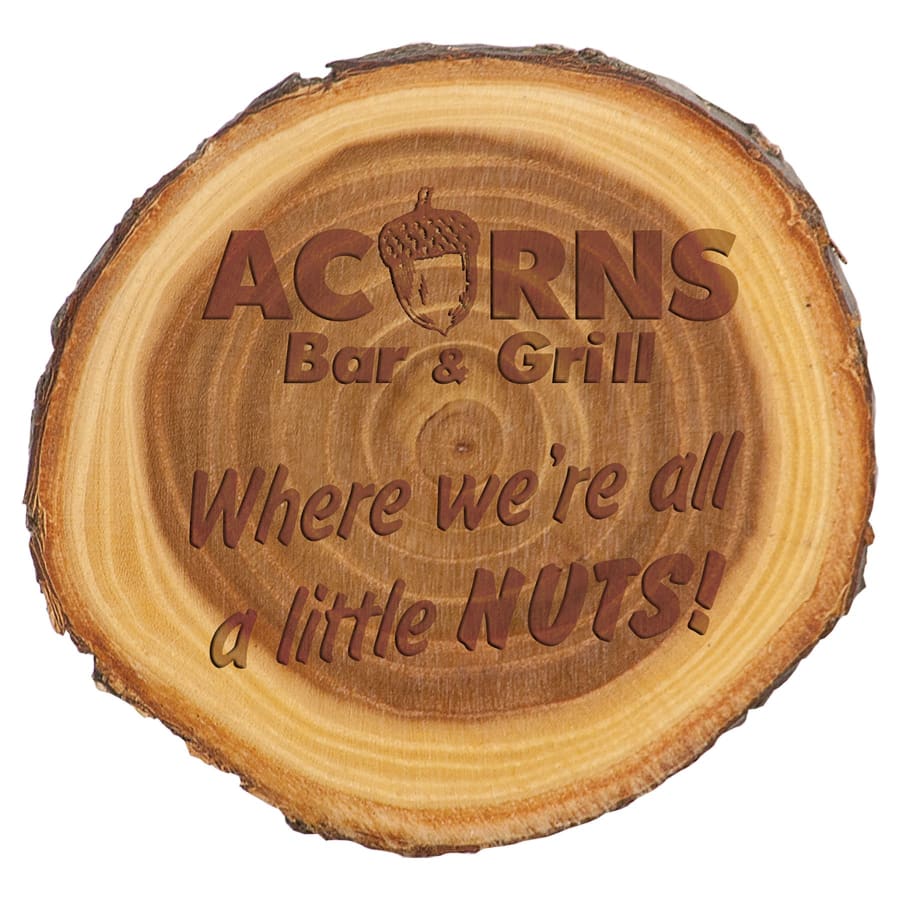 7″ OLD WEST LOG PLQ-ELM