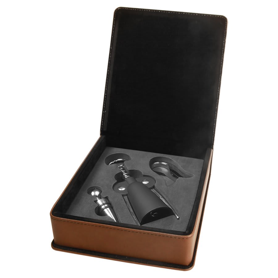 DRK BRWN 3 PC WINE TL SET