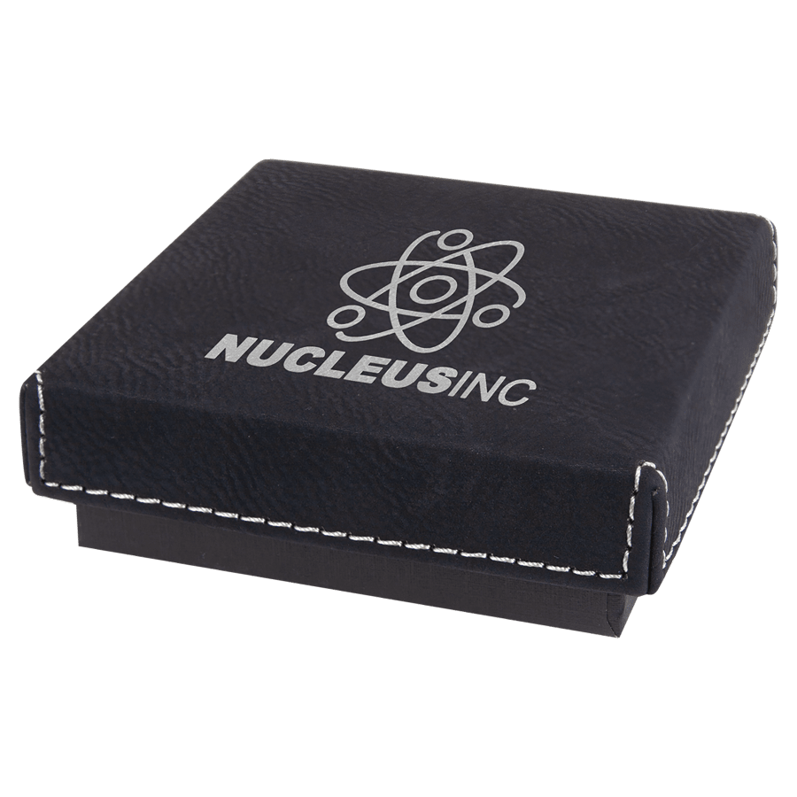 3.5X3.5″BLK/SLV MEDAL BOX