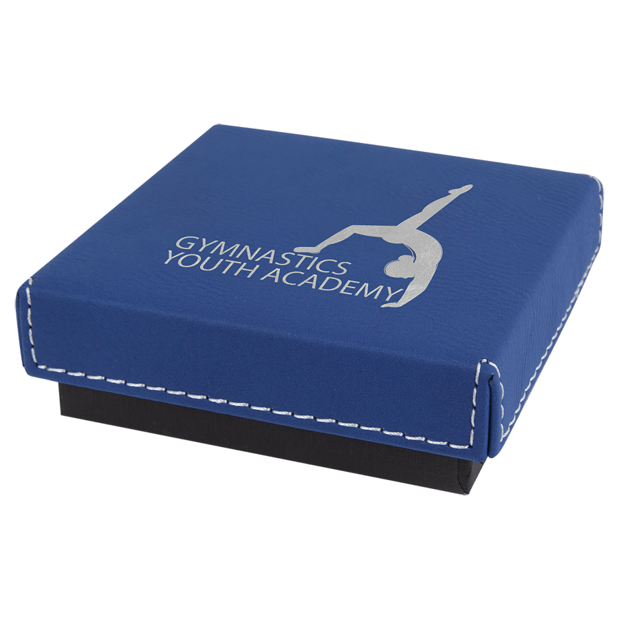 3.5X3.5″BLU/SLV MEDAL BOX