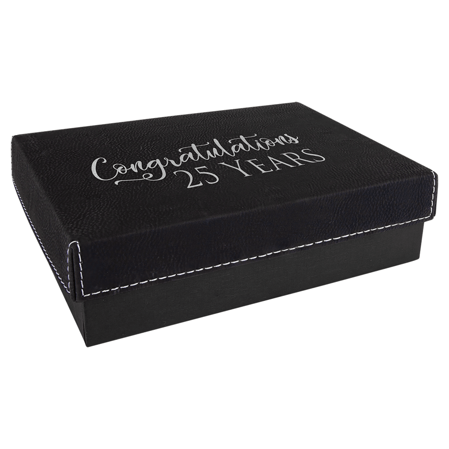 7.5X6″ BLK/SLV GIFT BOX
