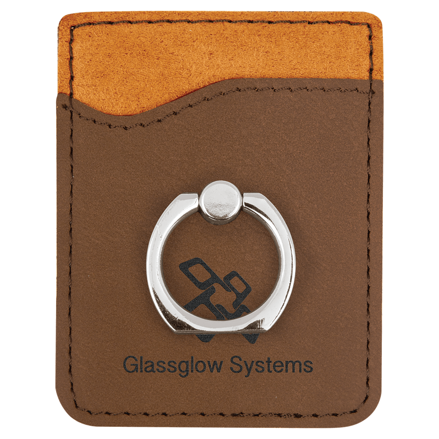 DK BRWN PHN WALLET W/RING