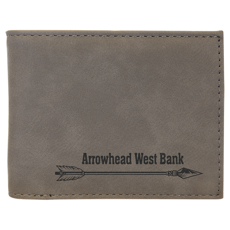 4.5X3.5 GRAY BIFLD WALLET