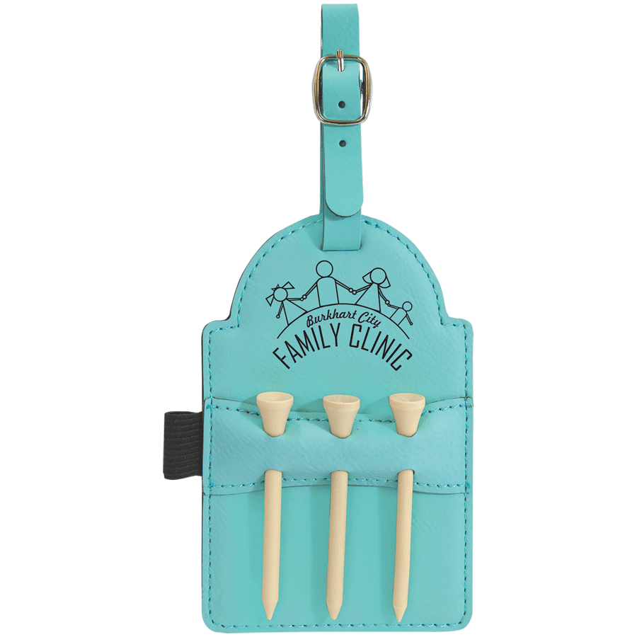 3.25X5 TEAL GOLF BAG TAG