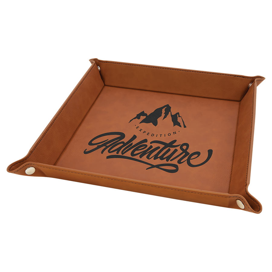 9X9 RAWHIDE FOLDING TRAY