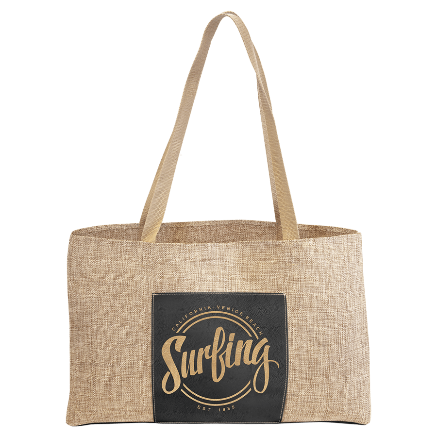 19X12 BURLAP W/BLK/GLD BG