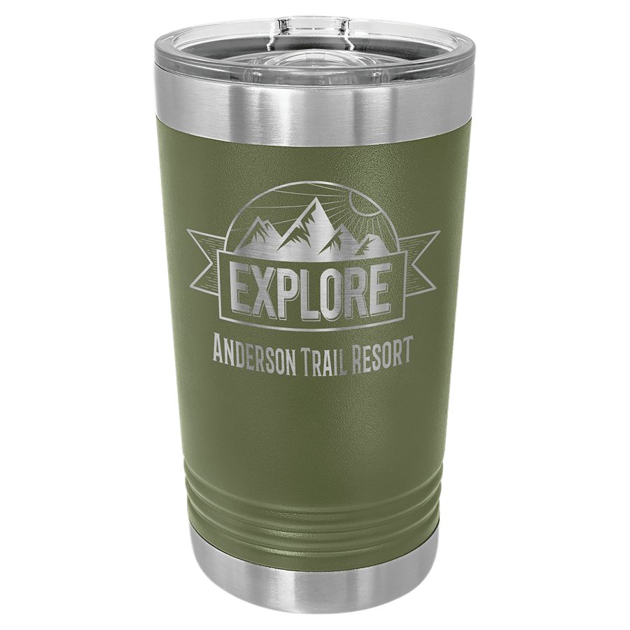 16OZ OLV GRN PLR CML PINT