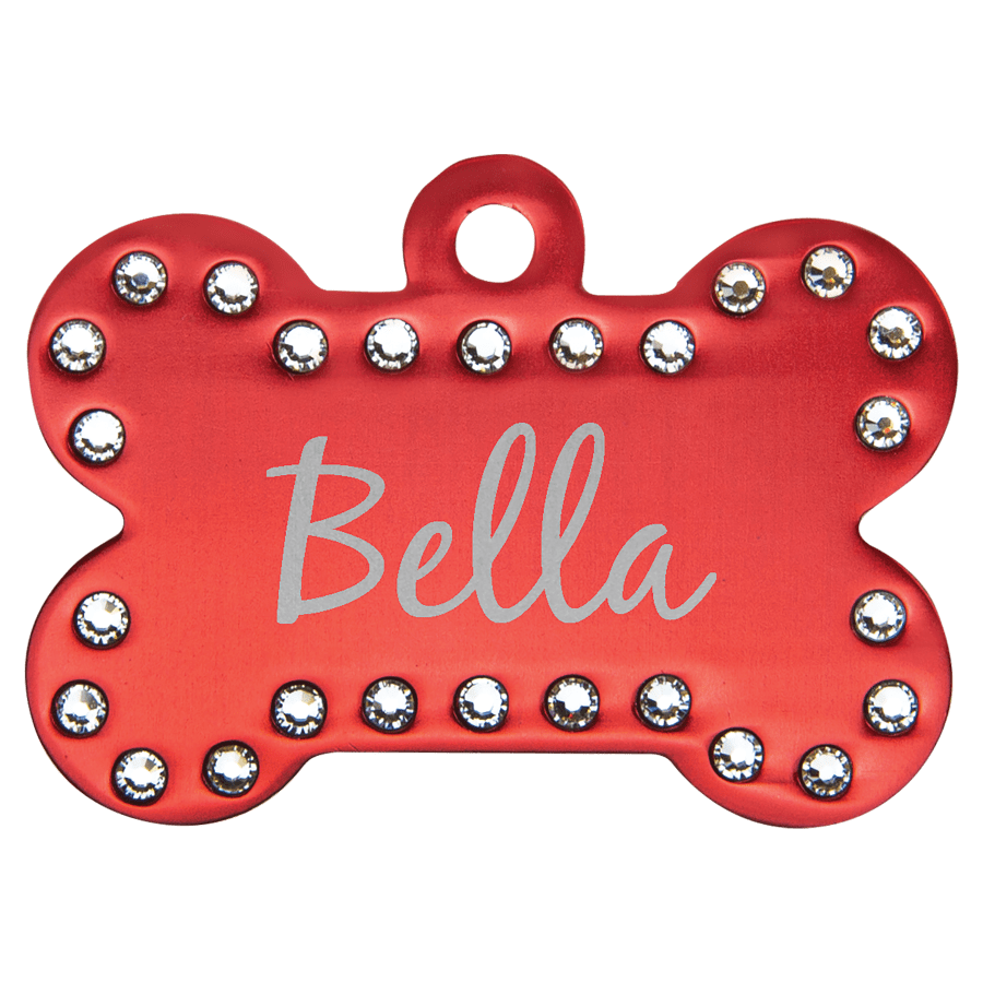 1.5X1″ RED SWAROVSKI BONE