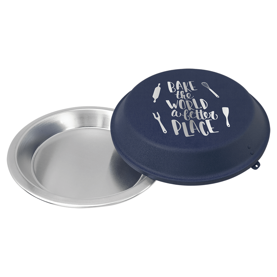 9″ PIE PAN W/NAVY BLU LID