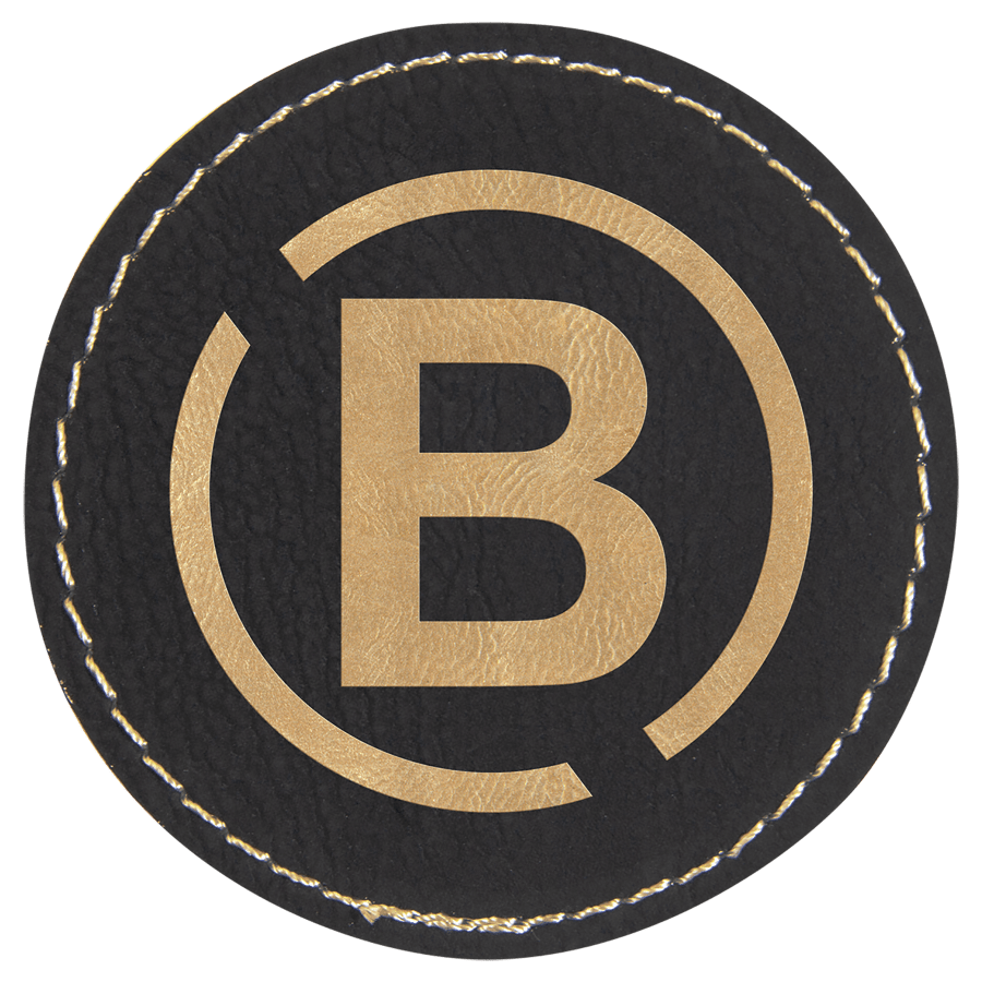2.5″ RND BLACK/GLD PATCH
