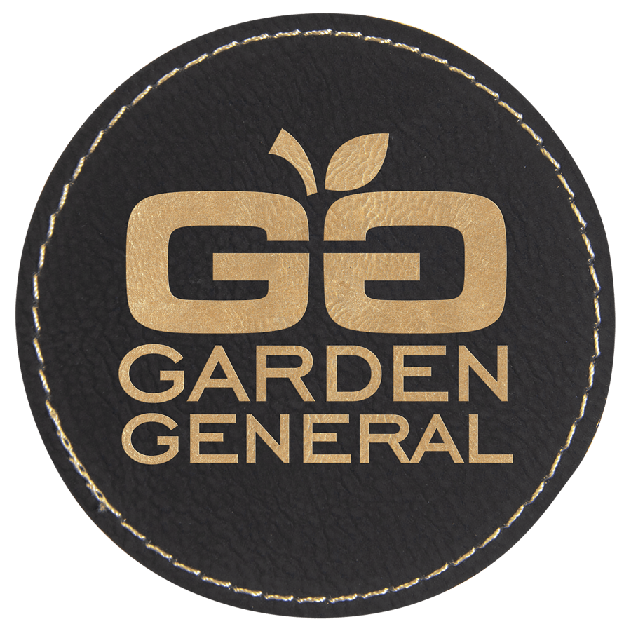 3″RND BLK/GLD PATCH W/ADH