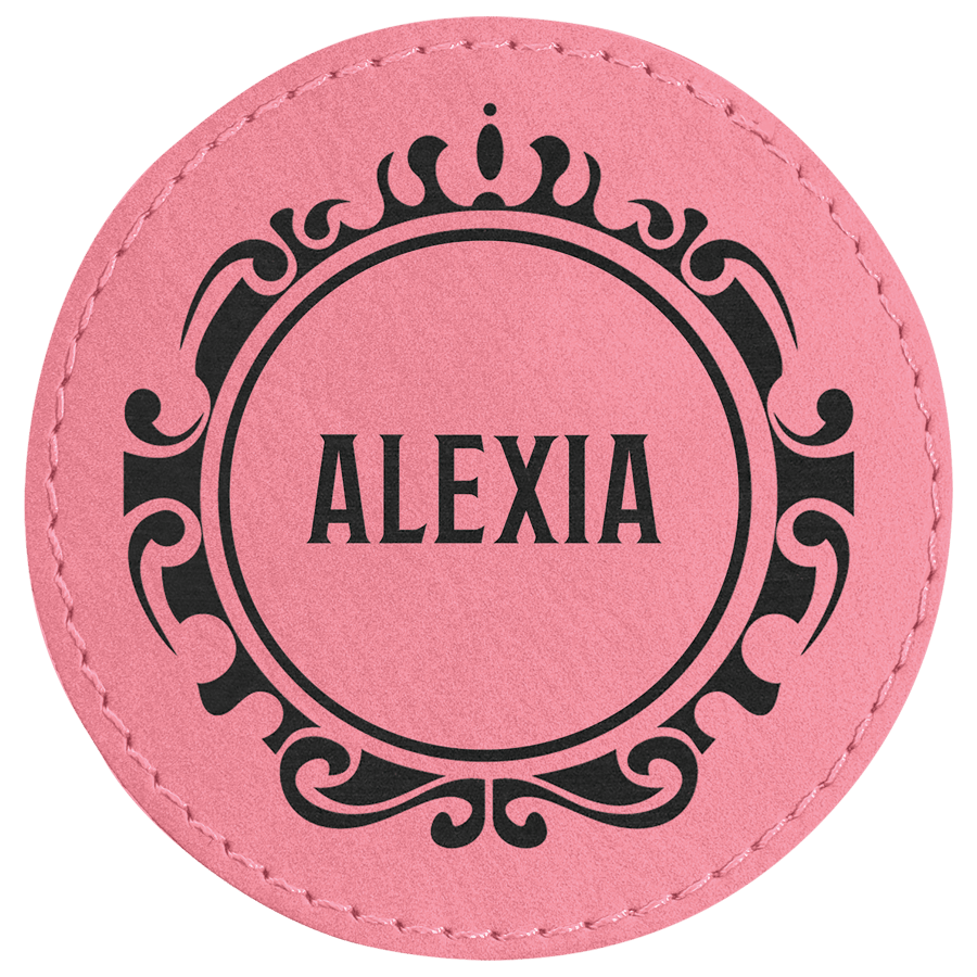 3″RND PINK PATCH W/ADHESV
