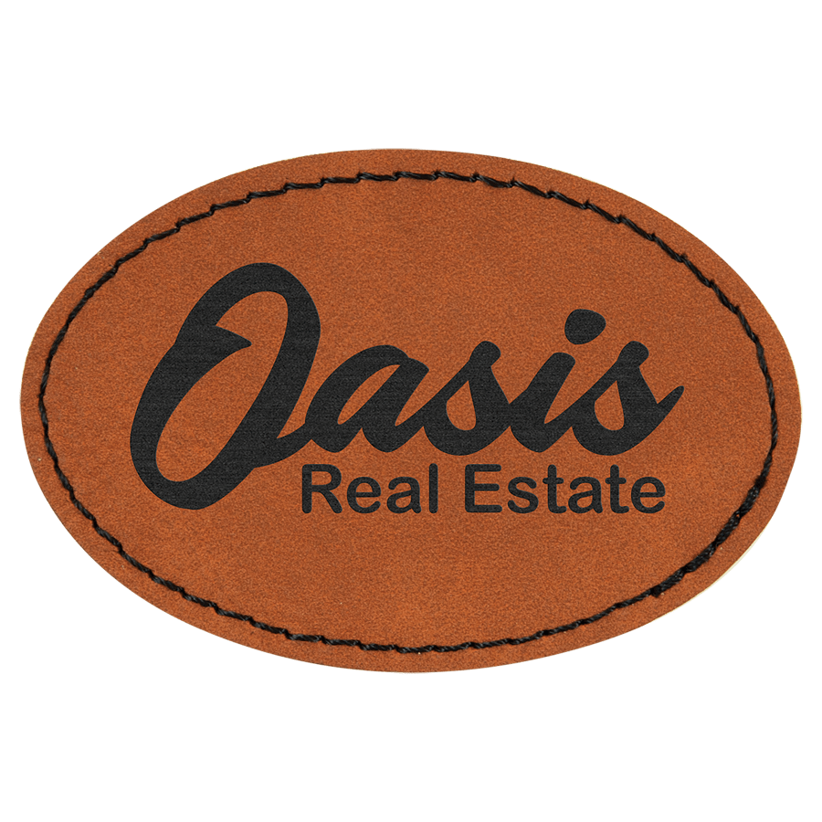 3X2 OVAL RAWHIDE PATCH