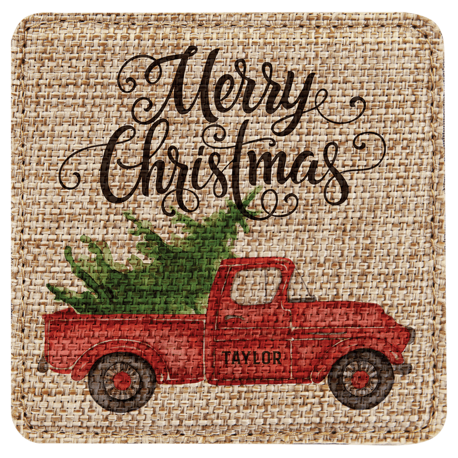 4X4″ BURLAP COASTER