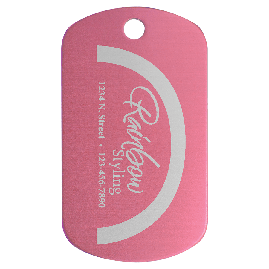 1X2″ PINK G.I. TAG