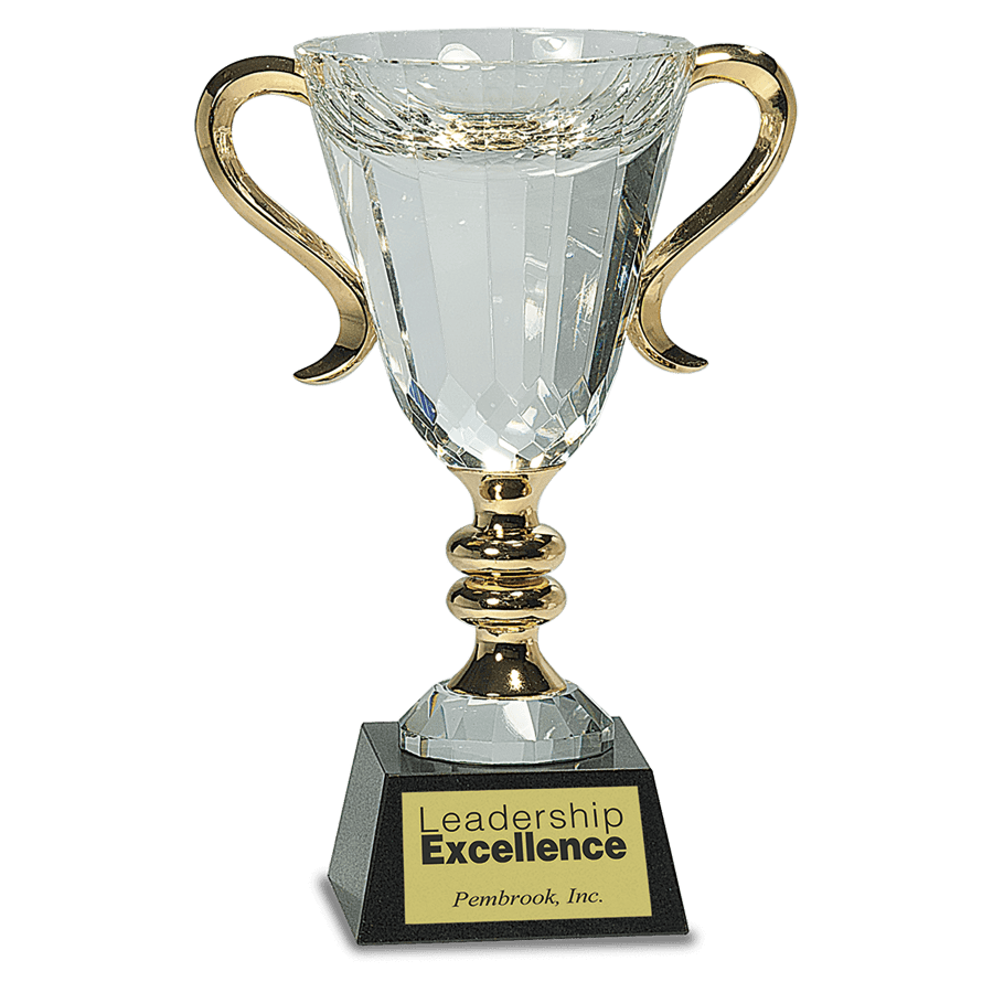8.5″ CRY/GLD CUP W/MBL BS