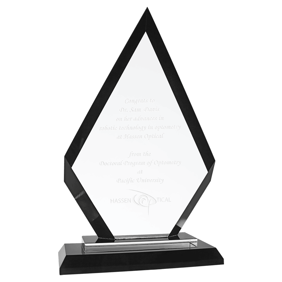 9″ DMND BLK REGAL GLASS