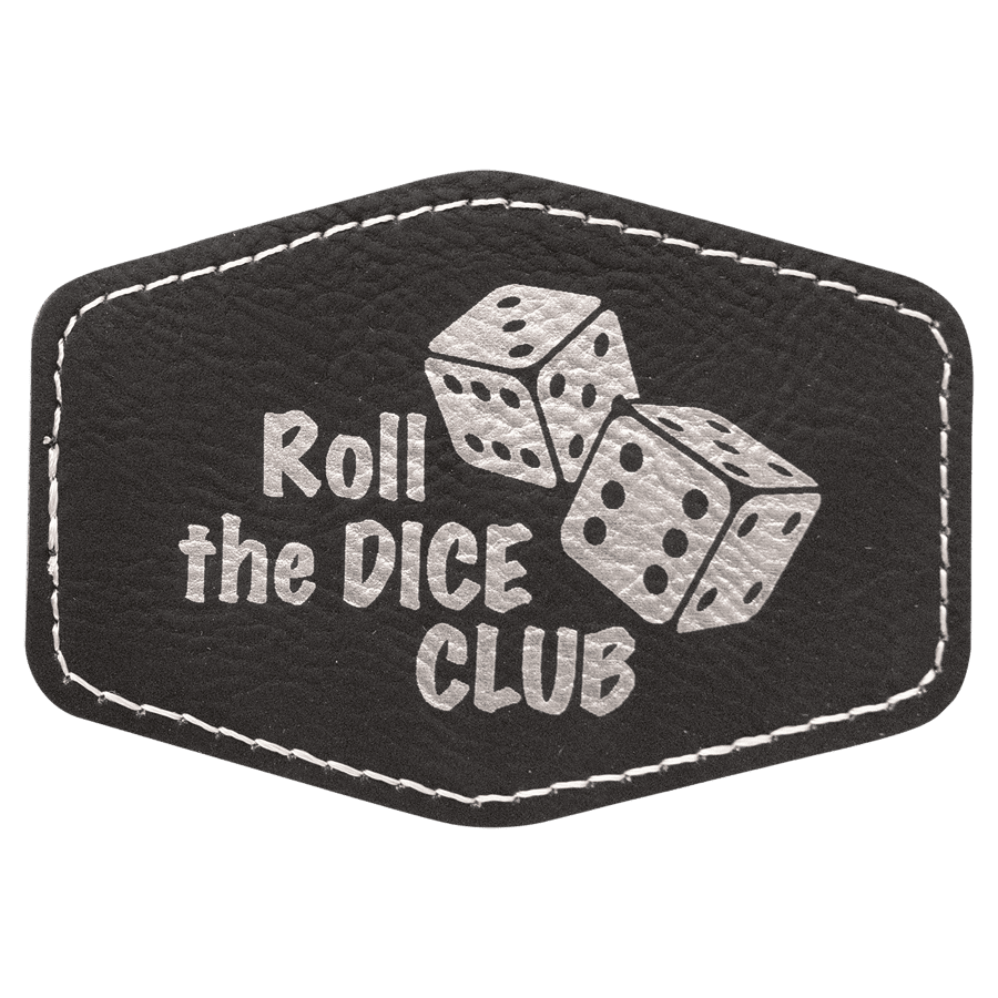 3.5X2.5 HEX BLK/SLV PATCH