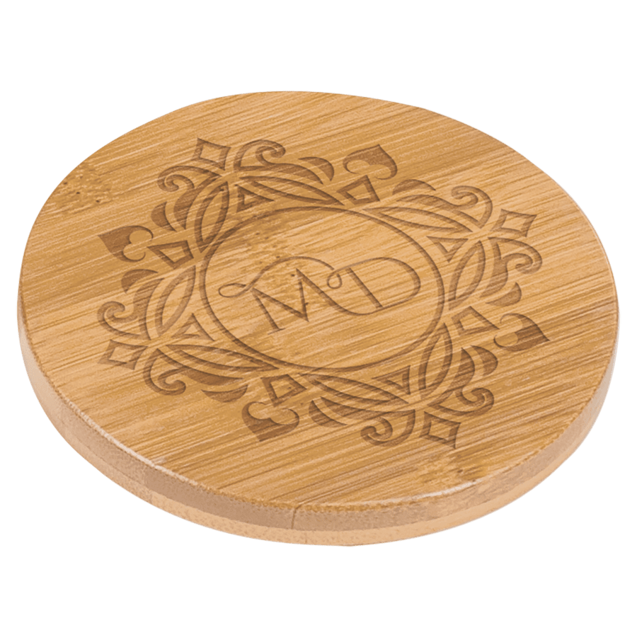 3.5″ RND BAMBOO COASTER