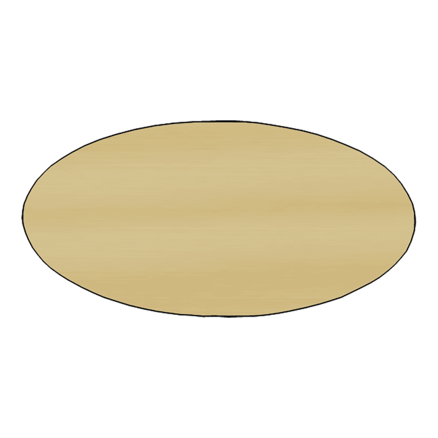 3X1.5 BRSHD GLD/BLK OVAL