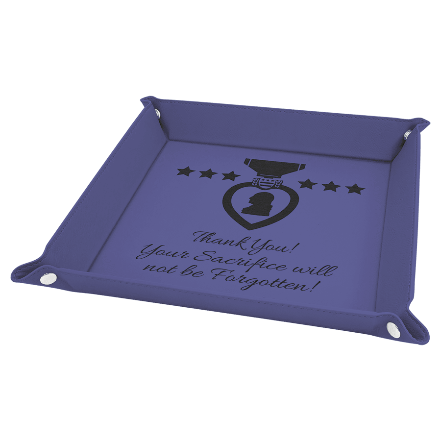 9X9 PRPL/BLK FOLDING TRAY
