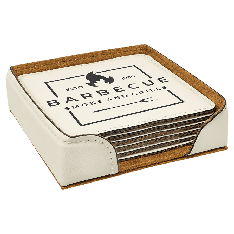 4X4 SQR WHT/BLK CSTR SET