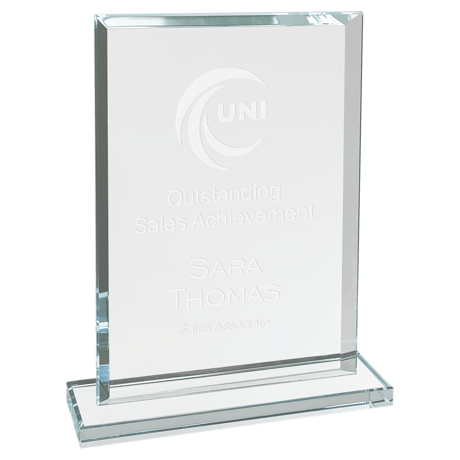 7″ REC CLEAR GLASS AWARD