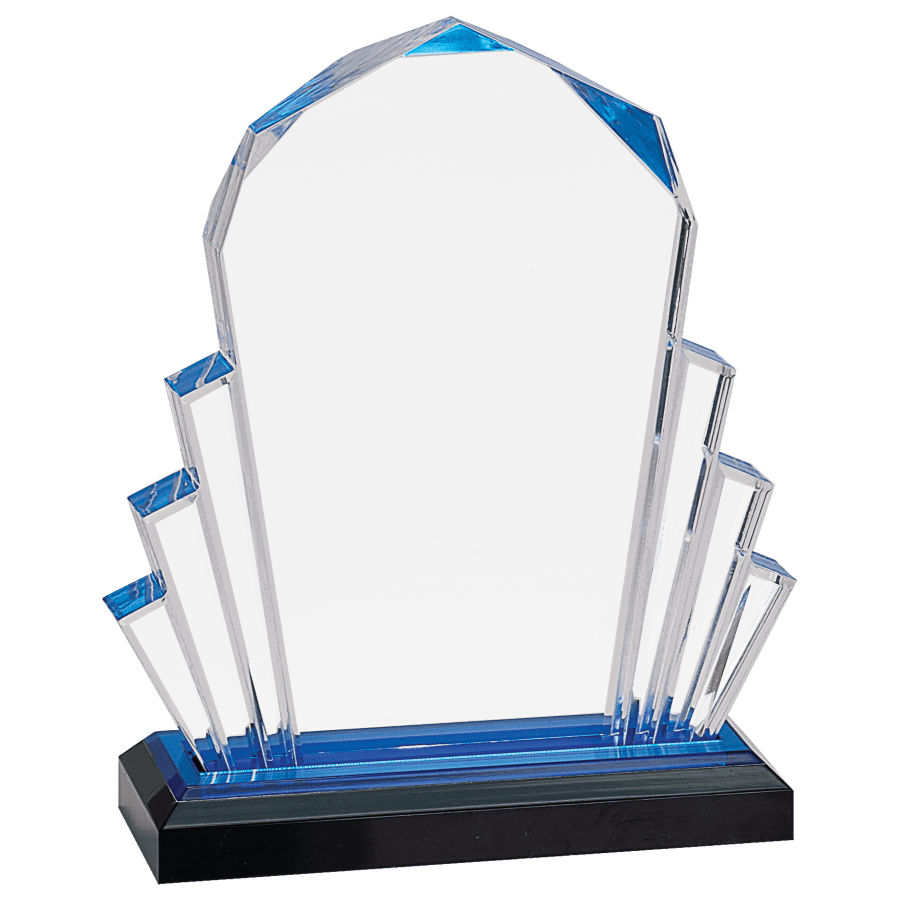 6X8 BLU FACETED IMPRS ACR