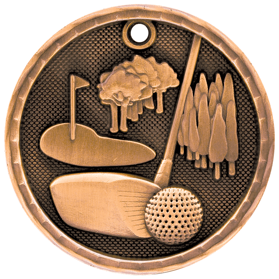 BRZ 2″ 3D GOLF MEDAL