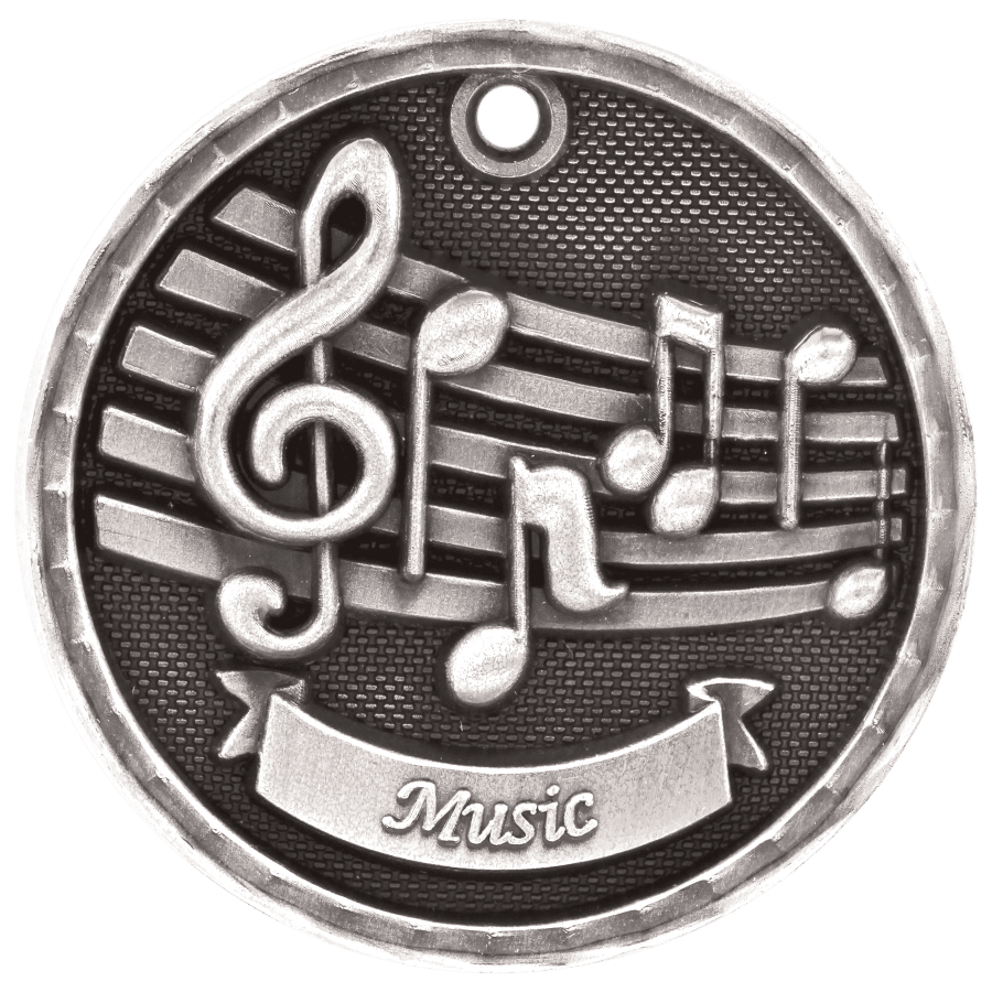 SLV 2″ 3D MUSIC MEDAL