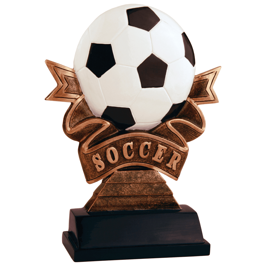 7″ SOCCER RIBBON RESIN